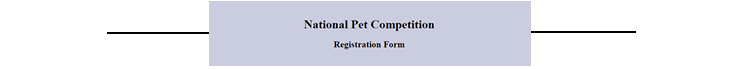 Preview image for challenge Pet Compitition