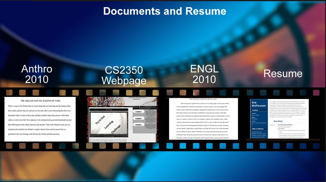 Image Map containing class documents and resume